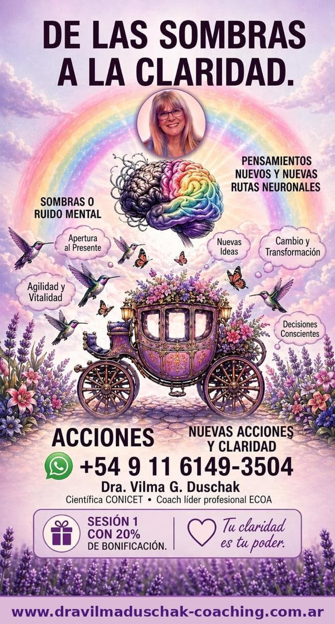 Flyer de Vilma Duschak: de las sombras a la claridad